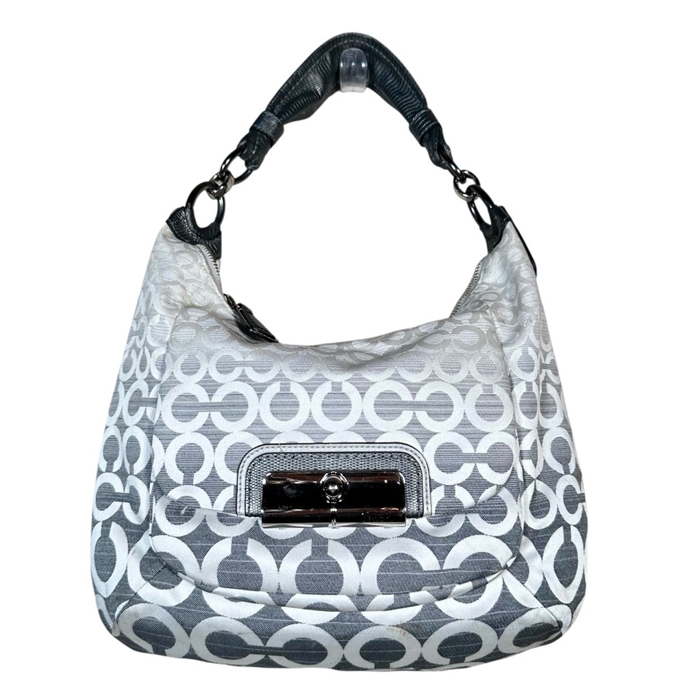 COACH Kristen Monogram Op Art Ombre Shoulder Bag Purse - Picture 4 of 12